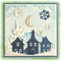 Lea'bilitie, pretty houses, cutting and embossing stencils