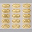 Embellishments / Verzierungen 20 etiquetas adhesivas, mano hecha a mano, 20 x 10 mm, oro
