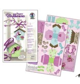 Exlusiv Bird House Craft Kit materiales "Shabby Chic" para 2 grandes y 8 pequeñas pajarera "Papel Bird Houses"