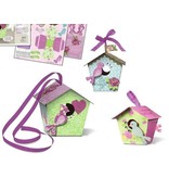 Exlusiv Bird House Craft Kit "Pobre chique" materiais para 2 grandes e 8 pequenas birdhouse "Papel Casas do pássaro"