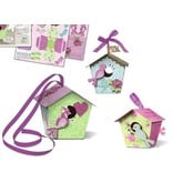 Exlusiv Bird House Craft Kit "shabby chic" materialer til 2 store og 8 små fuglehus "Paper Bird Houses"