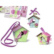 Bird House Craft Kit Gabbie per uccellini di carta "Shabby Chic"