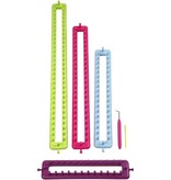 BASTELZUBEHÖR / CRAFT ACCESSORIES Ultima offerta: telaio a maglia, L: 25-35-45-55 cm, 1 set