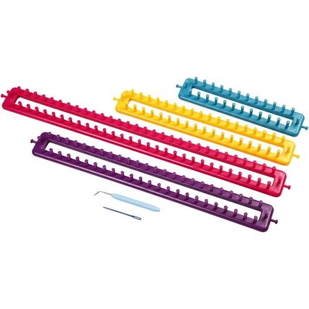 BASTELZUBEHÖR / CRAFT ACCESSORIES Siste tilbud: strikking ramme, L: 25-35-45-55 cm, 1 sett