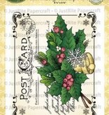 JUSTRITE AUS AMERIKA Justrite de Noël Carte Postale Fond Cling Stamp