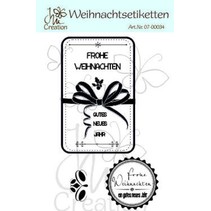 High-quality rubber stamp, christmas labels