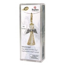 Kortsæt Crystal Guardian Angel, 3,2x2 cm, med karabinhage, gyldne skygge