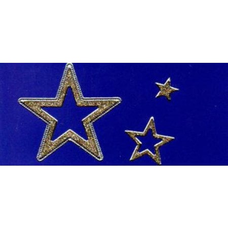 Sticker Ziersticker brillo, 10 x 23 cm, estrellas, tamaño diferente.
