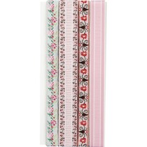 Dekoration Ribbon: Broderi blomster