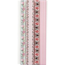 Dekoration Ribbon: Broderi blomster