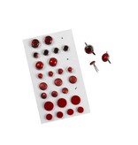 Embellishments / Verzierungen Brads assortimento, D: 8-13 mm, rossi, classificato 28