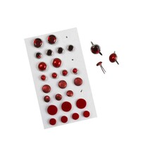 Brads Surtido, D: 13.8 mm, rojos, clasificado 28
