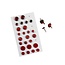 Embellishments / Verzierungen Brads assortimento, D: 8-13 mm, rossi, classificato 28