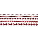 Embellishments / Verzierungen Metade pérolas, tamanho 2-8 mm, vermelho, classificou 140