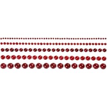 Halve parels, grootte 2-8 mm, rood, gerangschikt 140