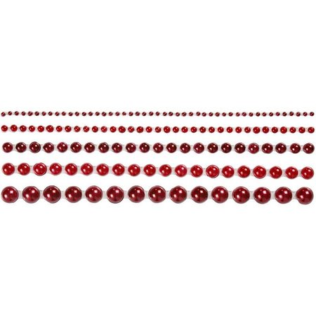 Embellishments / Verzierungen Metade pérolas, tamanho 2-8 mm, vermelho, classificou 140