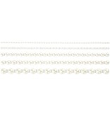 Embellishments / Verzierungen Half beads, size 2-8 mm, white, 140 sorted