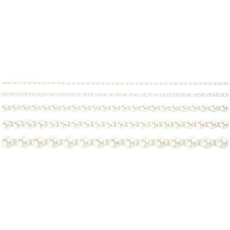 Embellishments / Verzierungen Parels, afmeting 2-8 mm, wit, gesorteerd 140