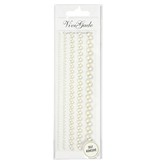 Embellishments / Verzierungen Half beads, size 2-8 mm, white, 140 sorted