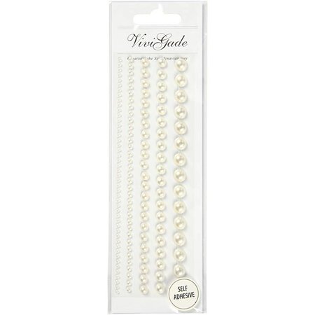 Embellishments / Verzierungen Perles, taille 2-8 mm, blanc, triées 140