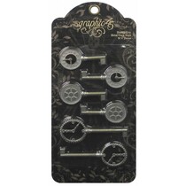 Shabby Chic Metal Clock Keys