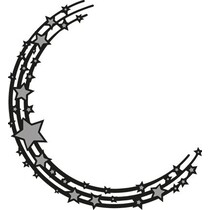 Y el estampado plantillas, Marianne Design, Craftables - Estrellas Semicírculo