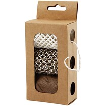 Streng papir, beige / brun harmoni, 3x10 m