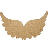 Objekten zum Dekorieren / objects for decorating 1 wing with imprints, B: 21 cm, H: 13 cm