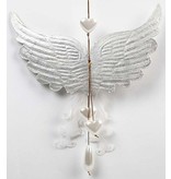Objekten zum Dekorieren / objects for decorating 1 wing with imprints, B: 21 cm, H: 13 cm