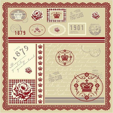 DESIGNER BLÖCKE  / DESIGNER PAPER Joli papier de concepteur, imprimé des deux côtés, 30.5x30.5 cm, 5 feuilles, 120gr.