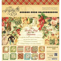 Twelve Days of Christmas - paper pad, 20 x 20cm
