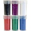 BASTELZUBEHÖR / CRAFT ACCESSORIES Poudre de velours, 6 couleurs différentes