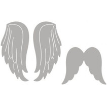 Poinçonnage jeu de modèle: deux ailes d'ange