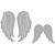 Spellbinders und Rayher Poinçonnage jeu de modèle: deux ailes d'ange