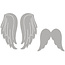 Spellbinders und Rayher La perforación de conjunto de plantillas: dos alas de ángel