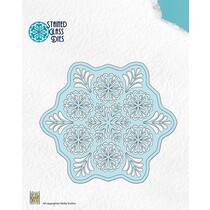 Nelie Snellen, stamping and embossing templates, Stained Glass This - Fantasy flower 2