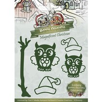 Estampage et gaufrage modèles, 2 doux Hibou avec le chapeau