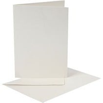10 madre de la perla tarjetas y sobres, tamaño tarjeta de 10,5x15 cm, crema