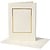 KARTEN und Zubehör / Cards 10 Passepartout cartões, tamanho cartão de 10,5x15 cm, off-white, corte retangular com borda do ouro