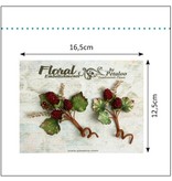 Embellishments / Verzierungen Embellishments, Verzierungen, Beere, Farbe Burgundy, 2 Stück