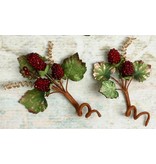 Embellishments / Verzierungen Embellishments, Verzierungen, Beere, Farbe Burgundy, 2 Stück