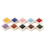 FARBE / STEMPELINK 10 stamp pads, 24x24 mm, 10 colors assortment