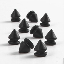 8 Mini Füsschen, D: 8 mm, 10 mm H, Black