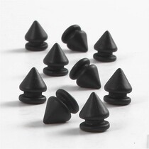 8 Mini Füsschen, D: 8 mm, 10 mm H, Sort