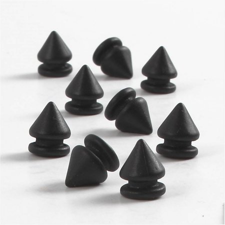 Embellishments / Verzierungen 8 mini feet, D: 8 mm, H 10 mm, black