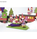 Kinder Bastelsets / Kids Craft Kits Julen Tog Craft Kit, 1 lokomotiv, vogn 6, deco og gnome familie