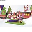 Kinder Bastelsets / Kids Craft Kits Trein van Kerstmis Craft Kit, 1 locomotief, een rijtuig 6, deco en gnome familie