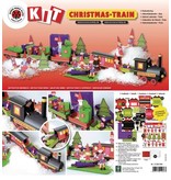 Kinder Bastelsets / Kids Craft Kits Trein van Kerstmis Craft Kit, 1 locomotief, een rijtuig 6, deco en gnome familie