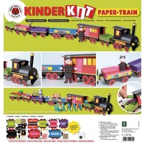 Trein Craft Kit, 1 locomotief, een rijtuig 6, deco en gnome familie