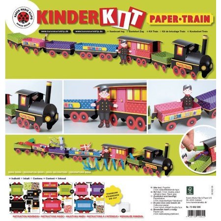 Kinder Bastelsets / Kids Craft Kits Bastelset Train, 1 Lok,6 Wagen, Deko und Wichtelfamilie